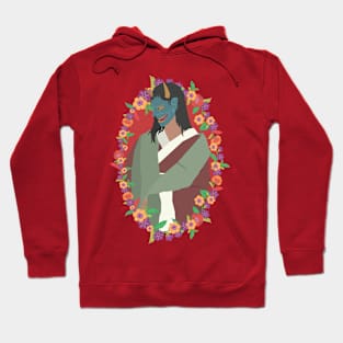 Hannya Lady Flower Garland Hoodie